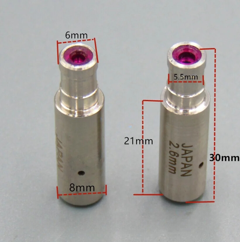 2Pcs EDM Wire Cut Machine Parts Ruby Ceramic Electrode Guide 6*8*30mm 0.15-3.0mm
