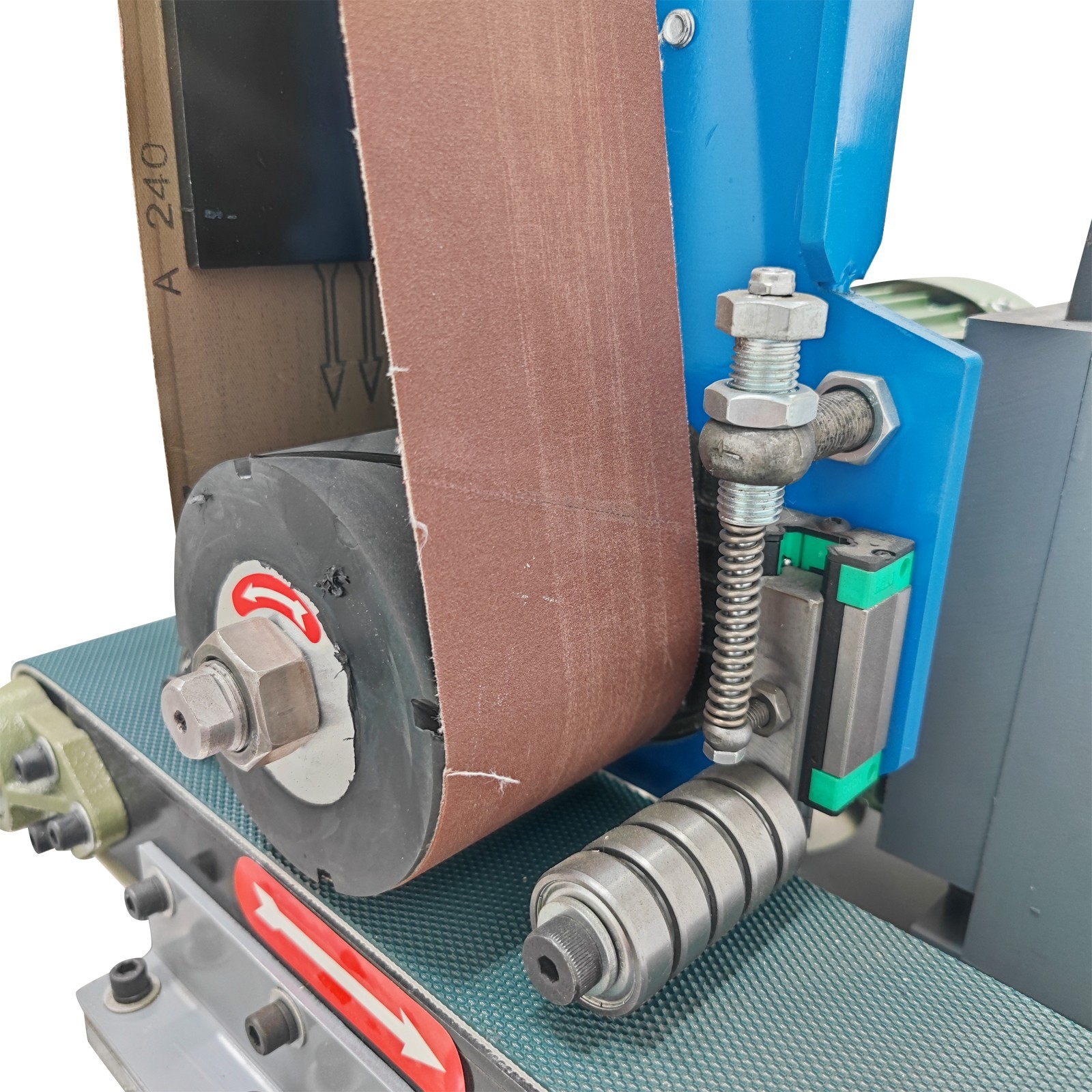 220V Single Head Belt Sander Polishing Machine for Metal Surface Deburring etc.
