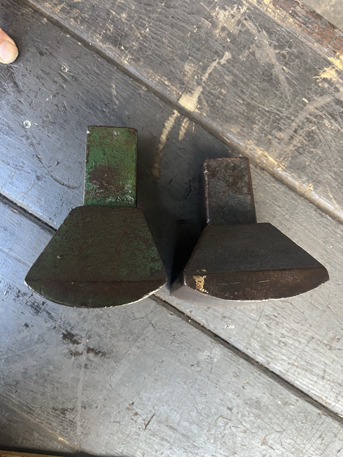 Pair Of Sheet Metal Stakes / Platent Table Stakes