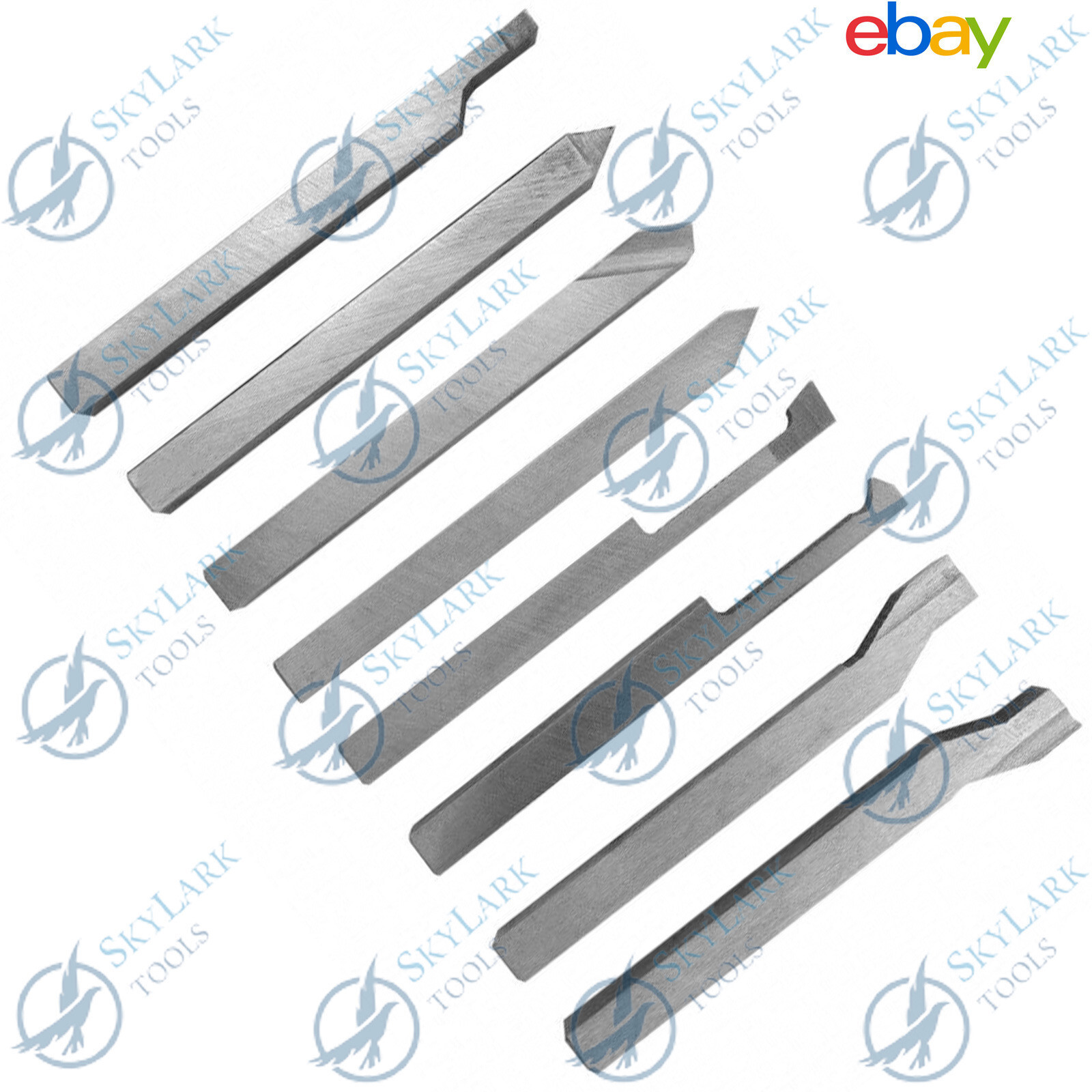 HSS LATHE FORM TOOL SET SQ SHANK 6 X 6 X 63mm HARD MT2 GRADE SET OF 8 PCS