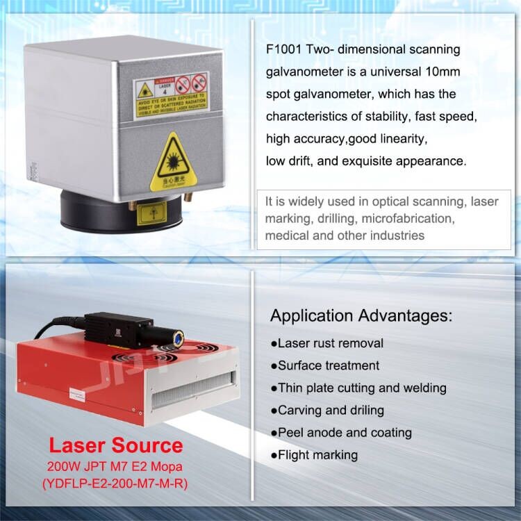 Scotle JPT MOPA 30W Fiber Laser Marking Machine Metal Engraver Color Marker AU