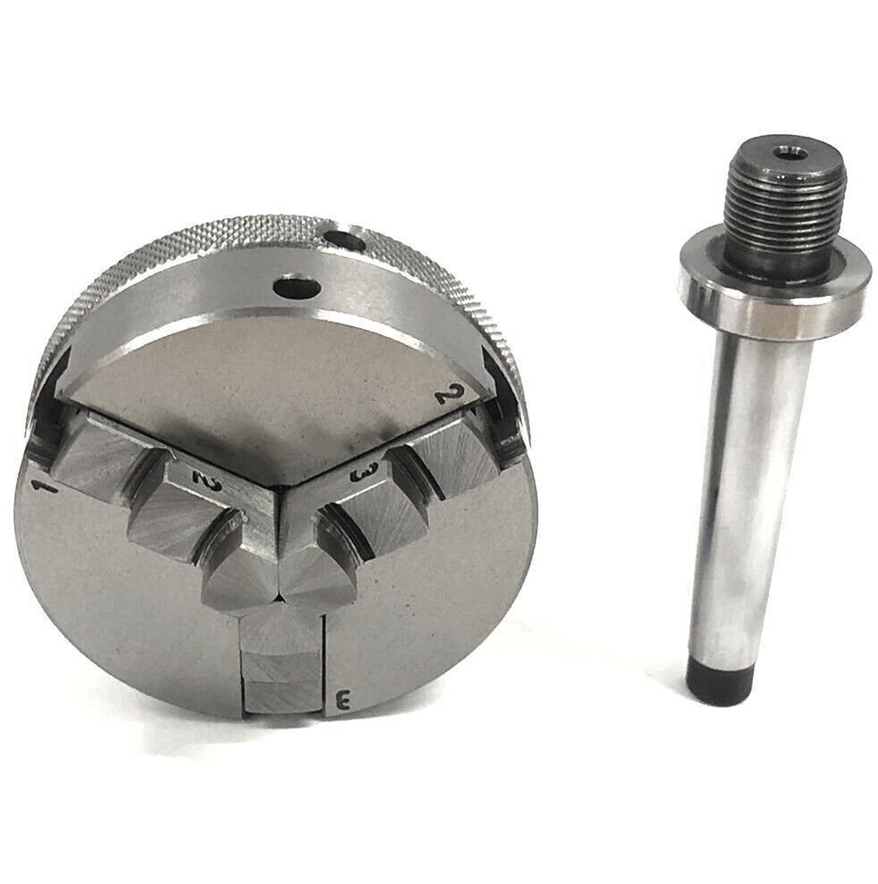 Mini Lathe Chucks M14X1 Thread With Revolving Live Center And Mount Shank Arbor/