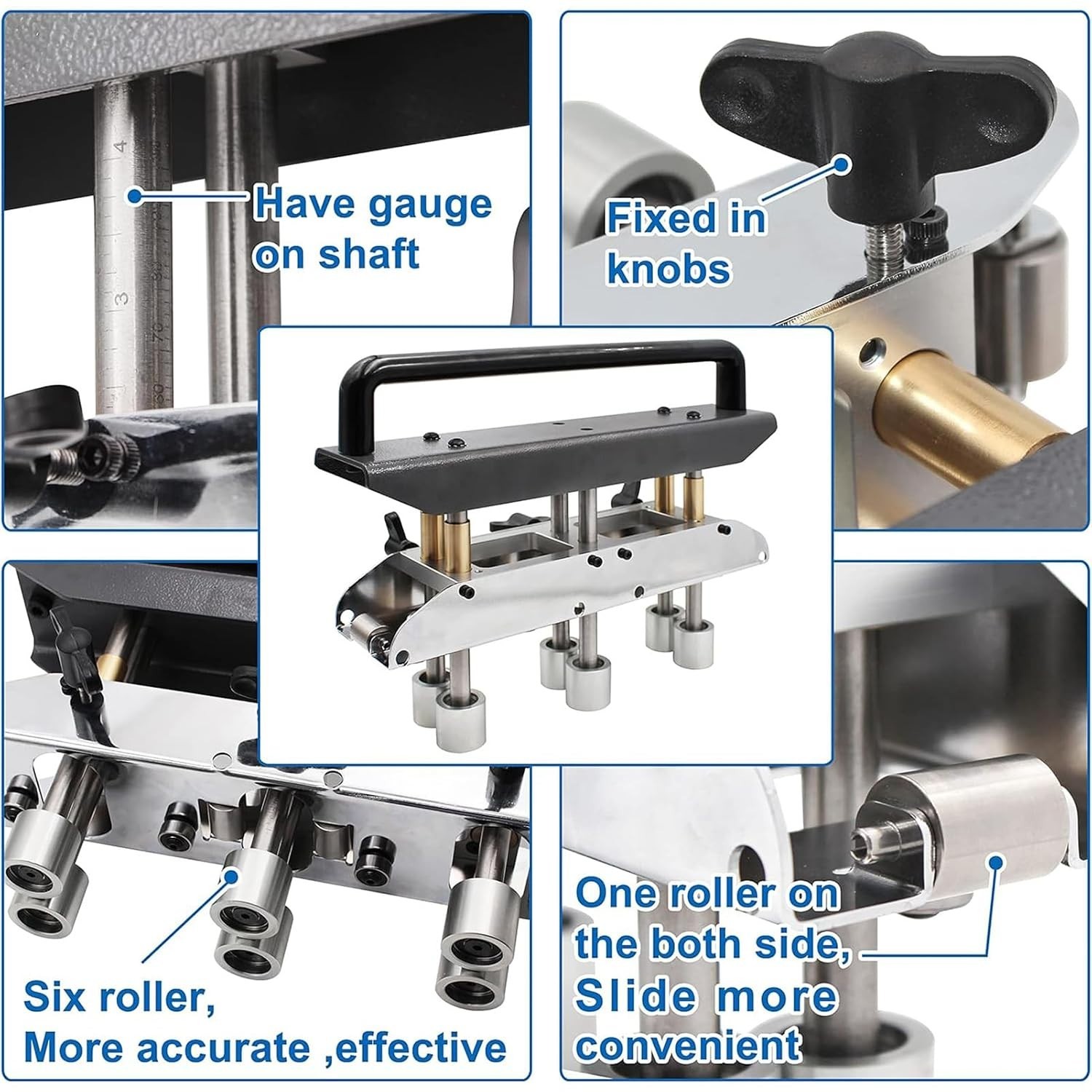 Durable 3-Station Roller Bender for 0.01-0.04 Inch Metal Plates – Versatile Use