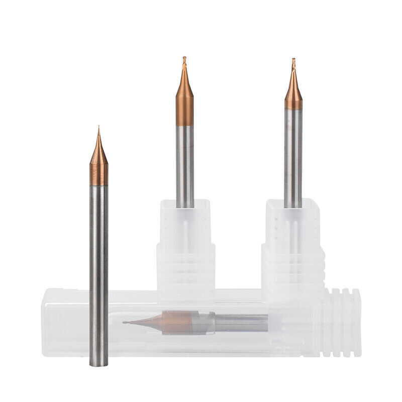 Solid Carbide Ball Nose Micro End Mill TiCN Coating 2 Flutes 0.1mm – 0.45mm