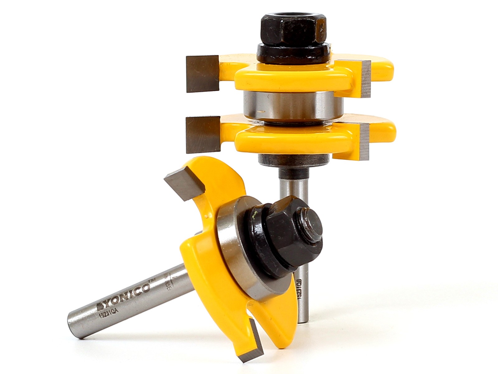 1/4″ Plywood Panel 2 Bit Tongue & Groove Router Bit Set – 1/4″ Shank – Yonico 15