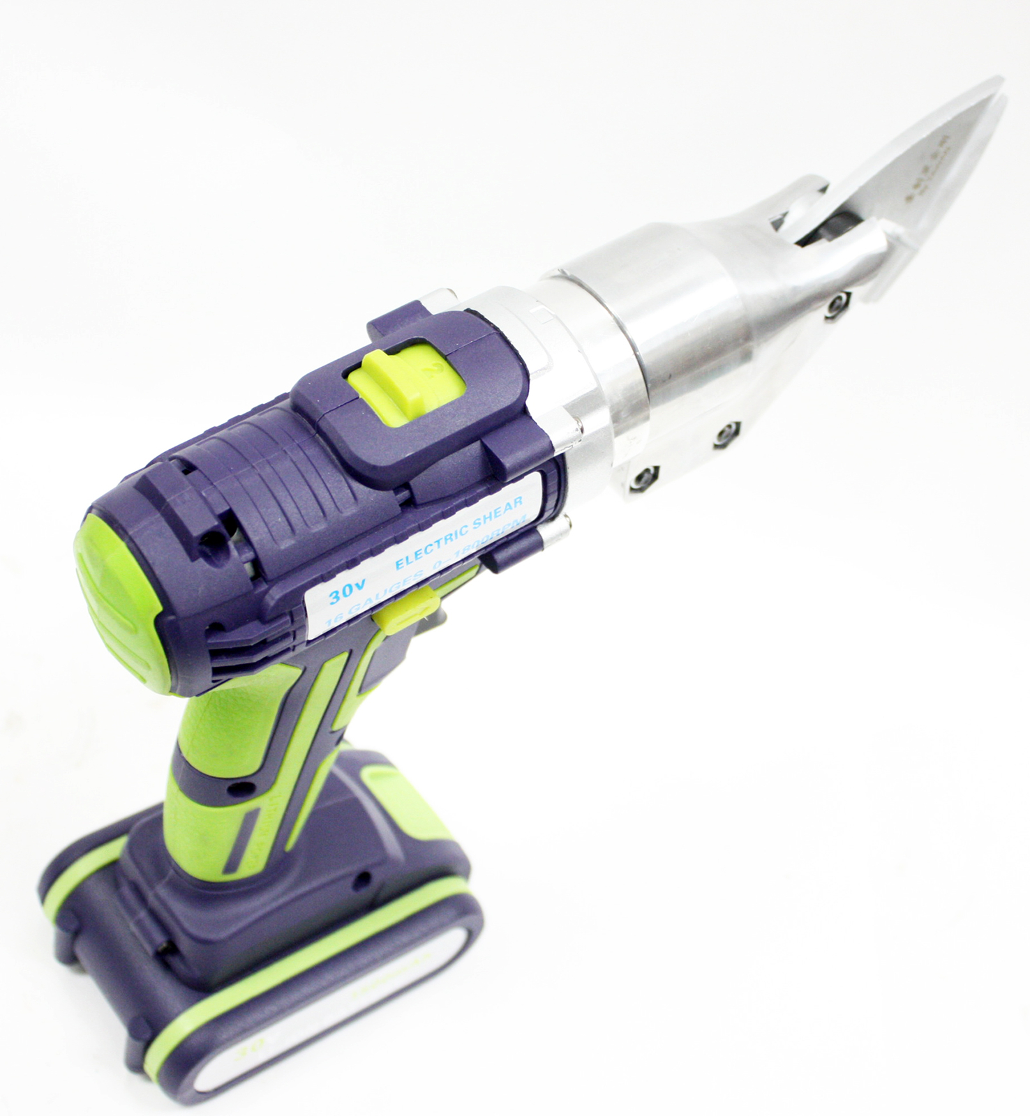 16 Gauge Metal Sheet Shear Cutter Scissor Electric Cordless 30Volt W/2 Batteries