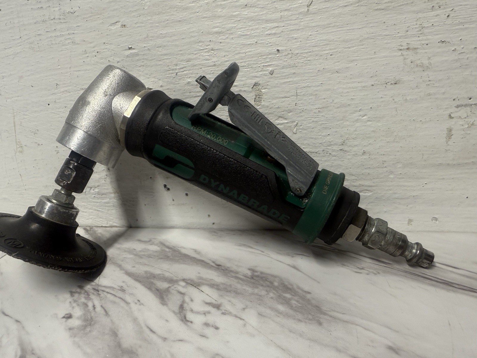 DYNABRADE 48317 – .4 HP RIGHT ANGLE DIE GRINDER, 20,000 RPM 1/4″ COLLET