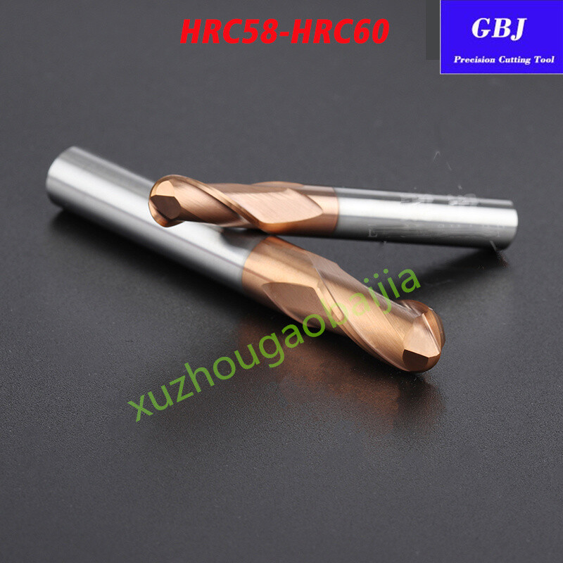 Solid Carbide 2 Flute Ballnose Endmill TiAlN HRC58-HRC60 Profile End Mills