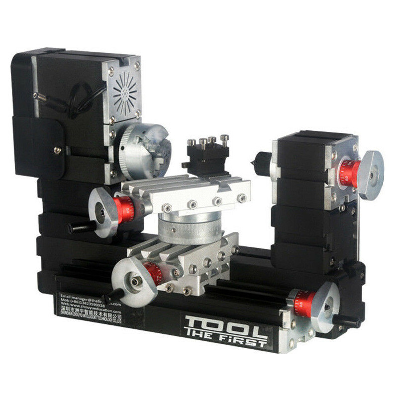 60W Metal Mini Rotating Lathe Machine 12000rpm Woodworking Mini Lathe DIY Tools