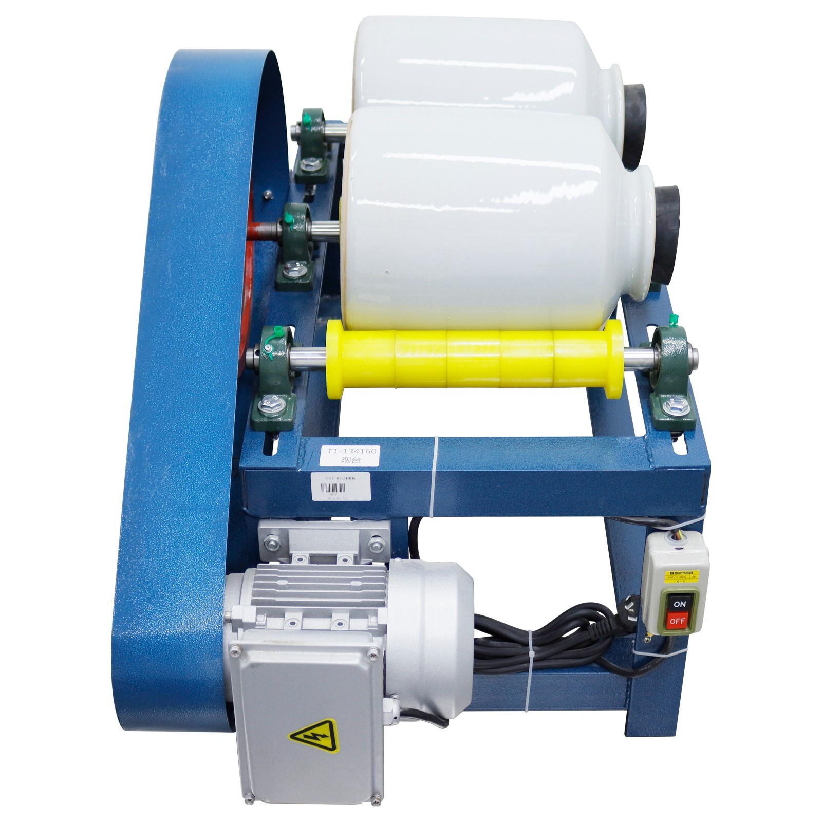 220V Small Lab Ball Mill Full Rubber Roller Glaze Quartz Sand Enamel Grinding