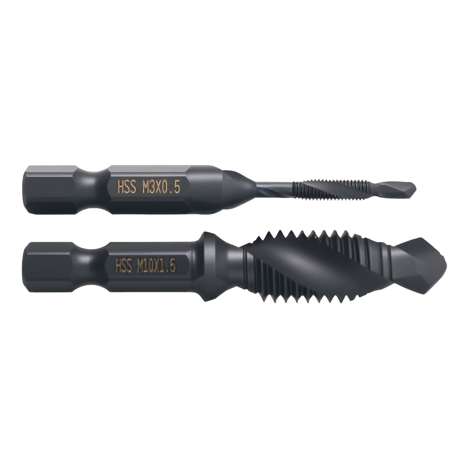 Black Drill Tap Set, 6-Piece Drill Tap Set, American Standard Drill Tap Set