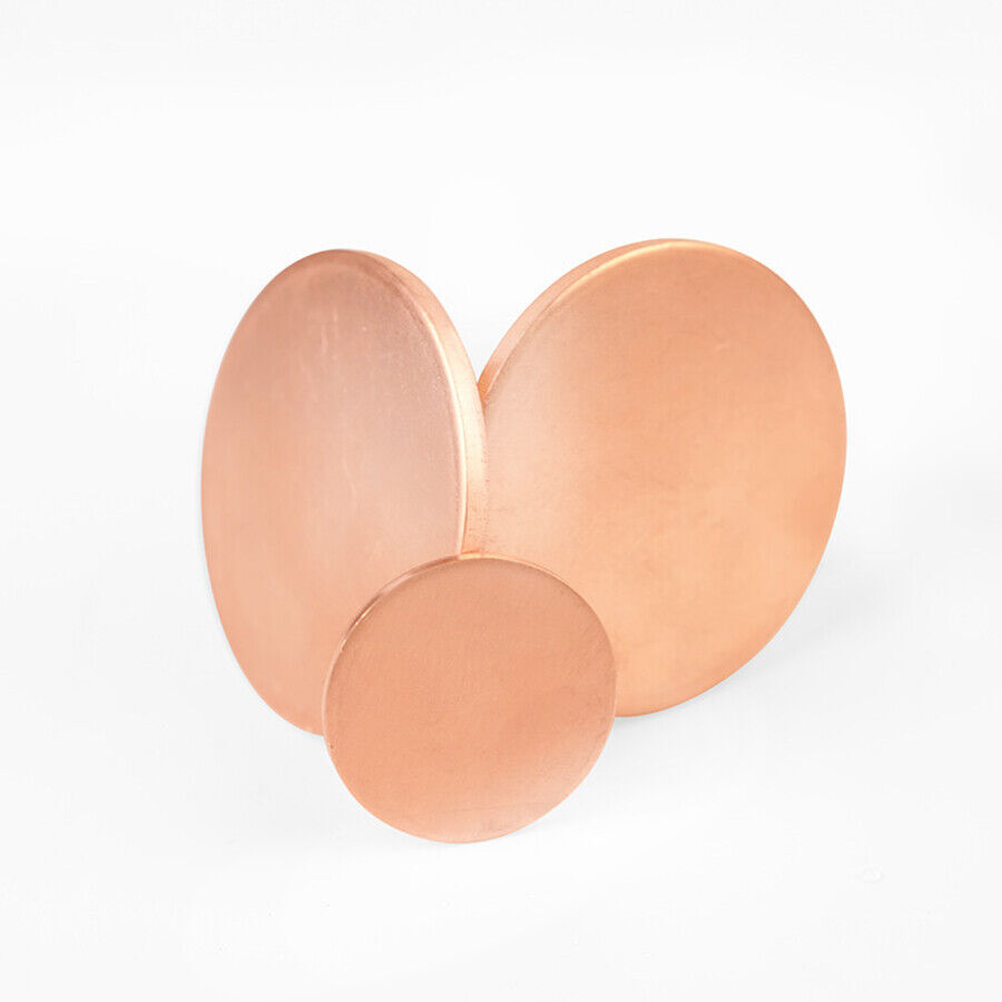 Thick 0.5mm – 4mm T2 Solid Copper Discs Blanks Metal Round Sheets Dia 10-200mm