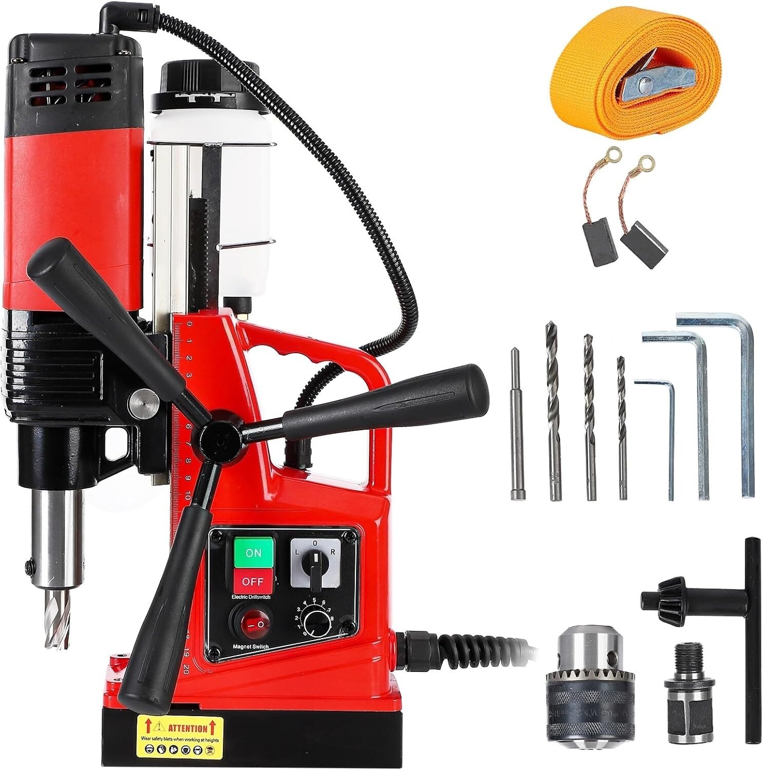 1550W Magnetic Drill Press, 500 RPM, 2 Inch Boring Diameter, Single Track 110V