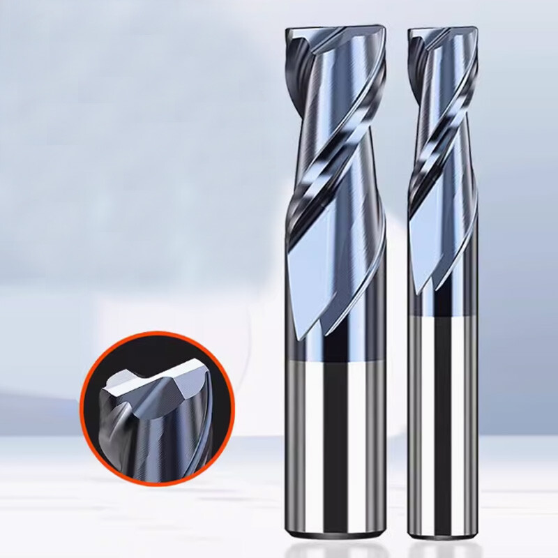 HRC45° 2 Flute Carbide End Mill Tungsten Steel Milling Cutter TiAN Coating Tools