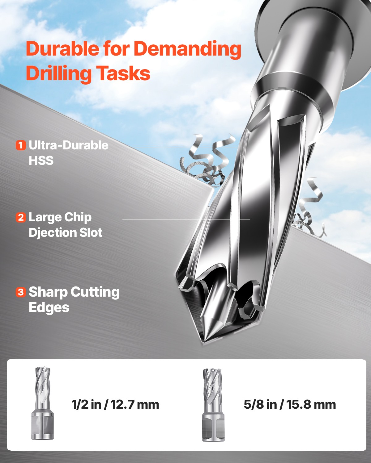 VEVOR Magnetic Drill 1200W 2810 lbf Mag Drill Press 1.6 in Boring Diameter