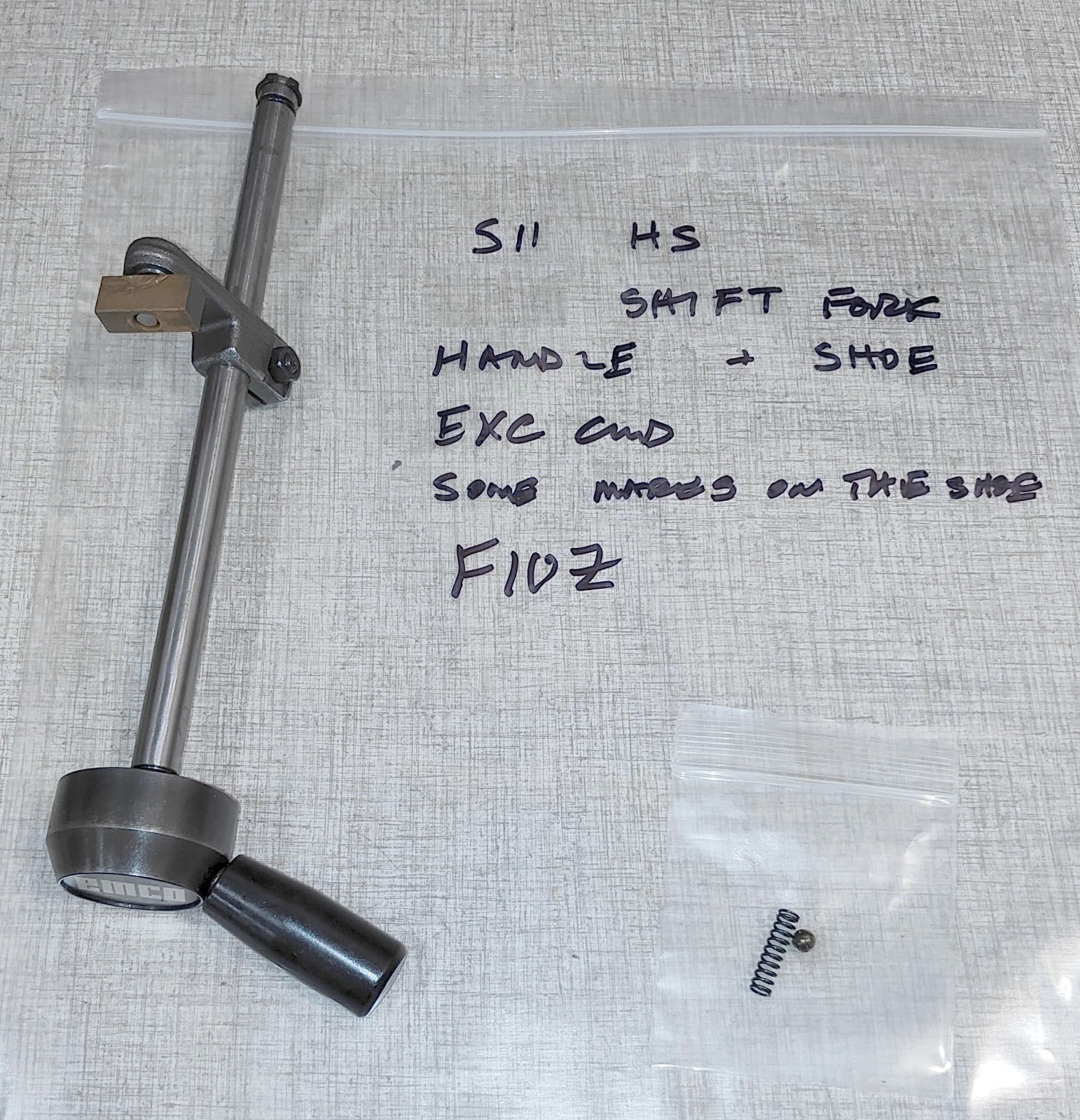 Emco Maximat Super 11 Lathe Headstock: Shift Fork & Lever Handle Etc. F10Z