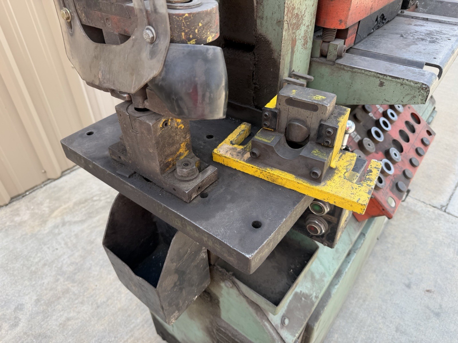 PIRANHA P3 50 TON IRONWORKER PUNCH SHEAR NOTCH ANGLE PUNCHES INCLUDED FOOT PEDAL