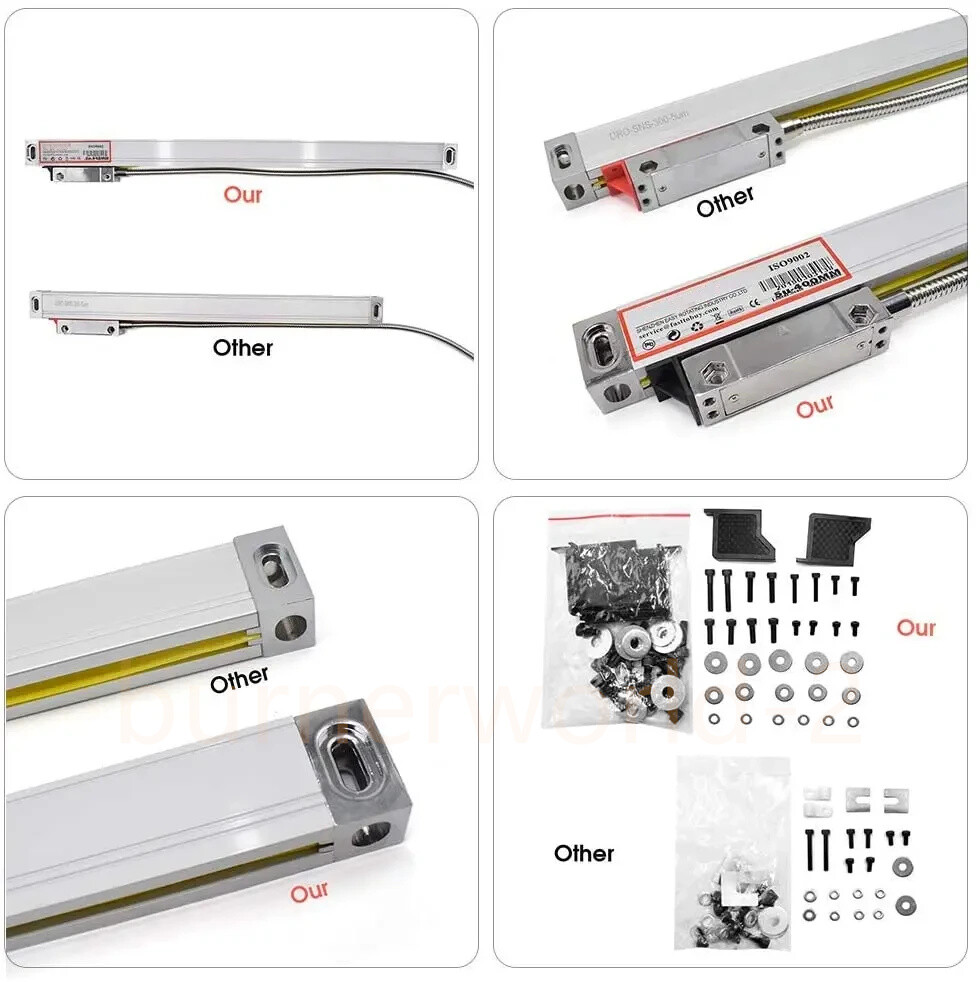 2 Axis 12″ & 36″ Digital Display TTL Linear Scale Glass Scale DRO Display Lathe