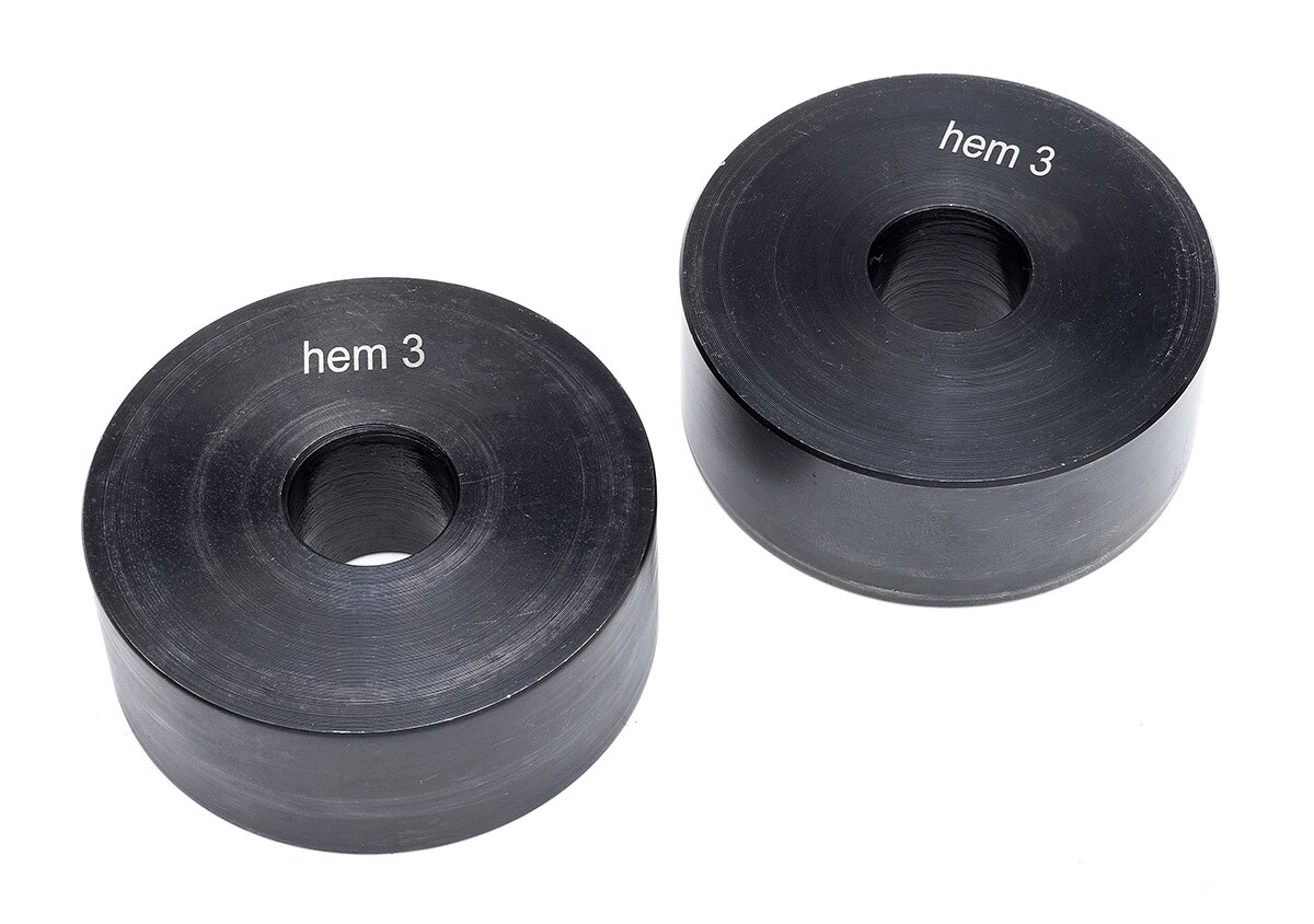 Eastwood Motorized Bead Roller Hem Roll Steel Dies Set Step 3 Finished Look