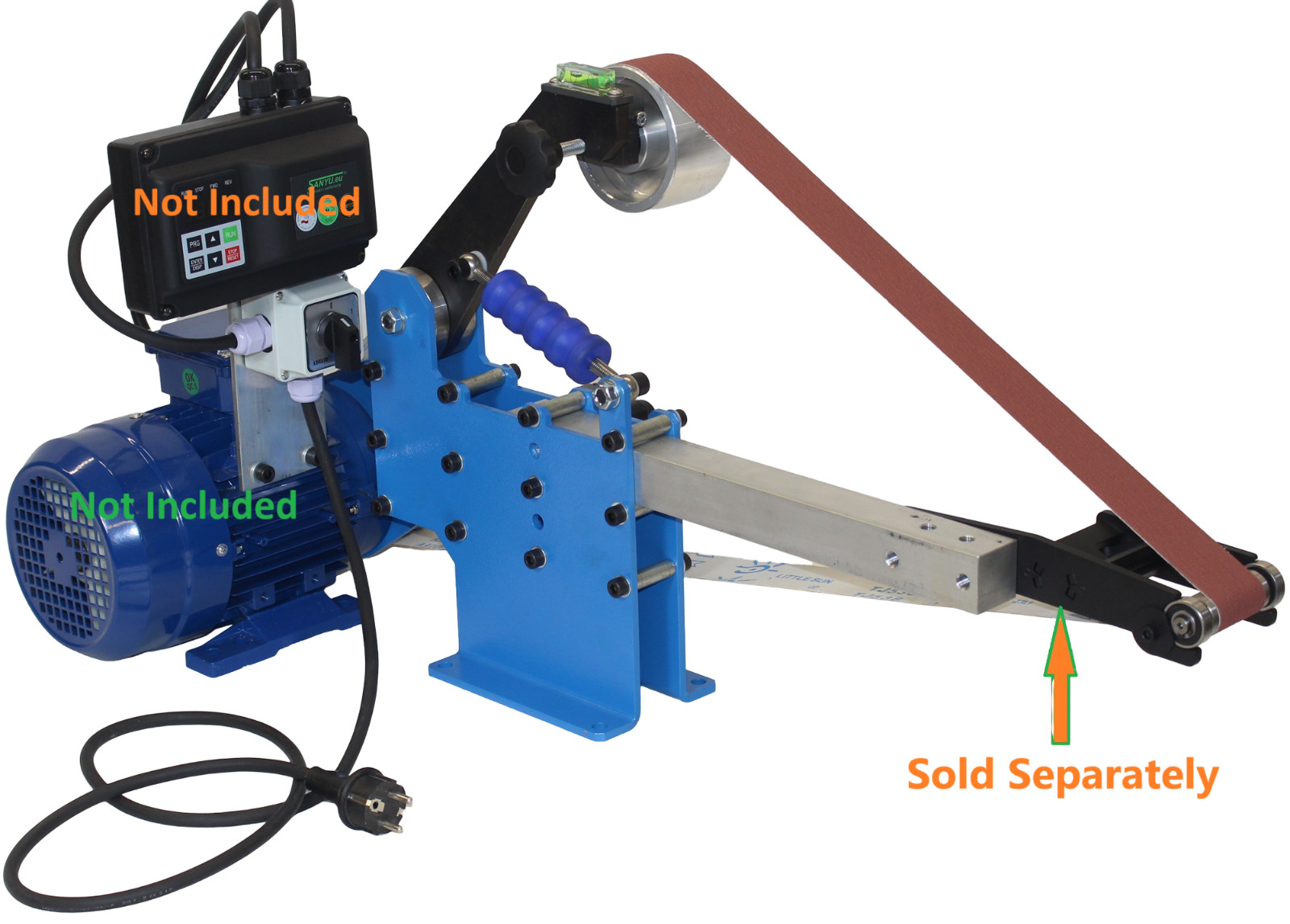 2×72 Belt Grinder – Complete with All Aluminium CNC machined Wheels – No Motor