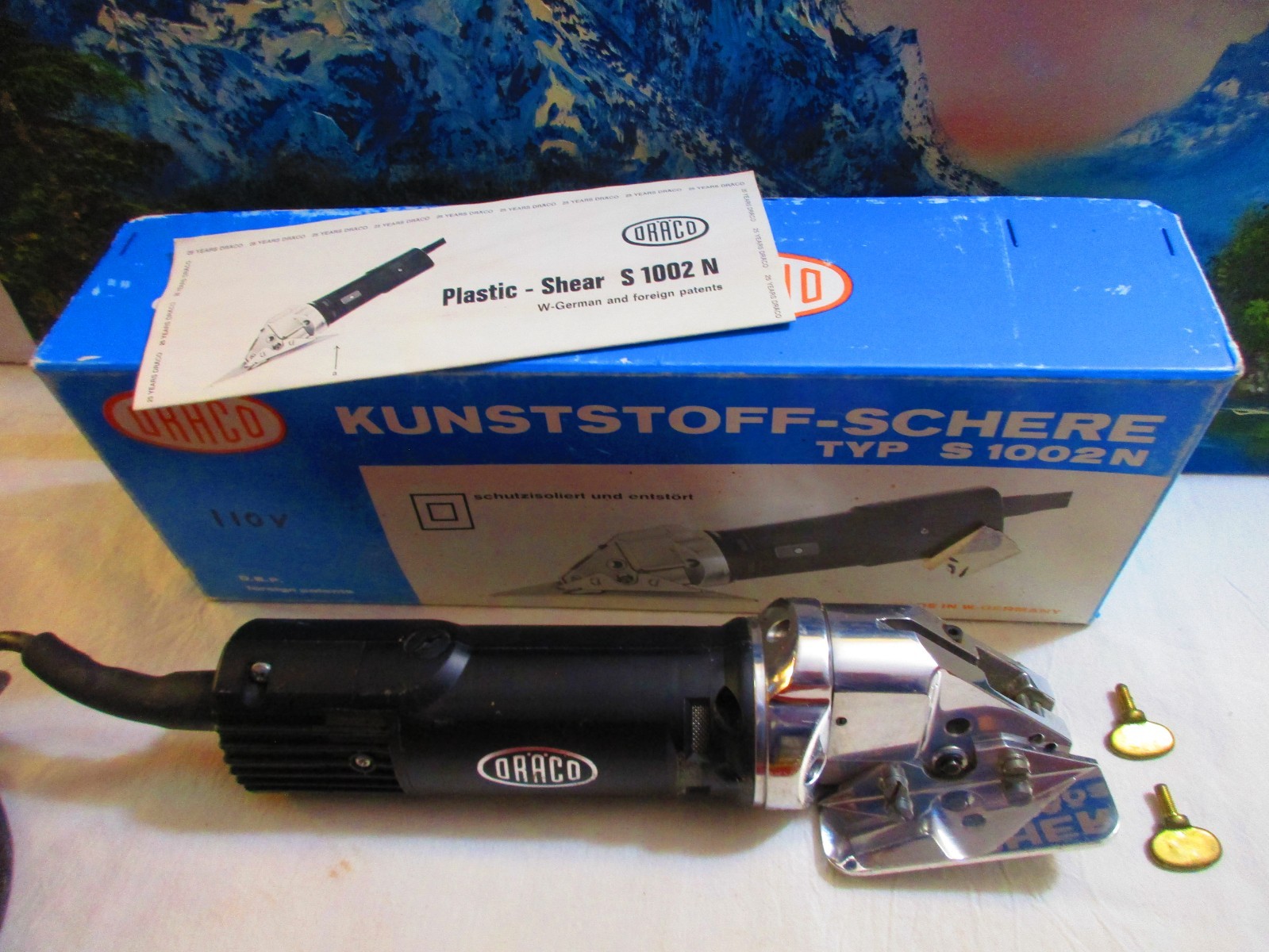 Vintage DRACO German Plastic Shear Type S 1002N Electric Corded in Original Box
