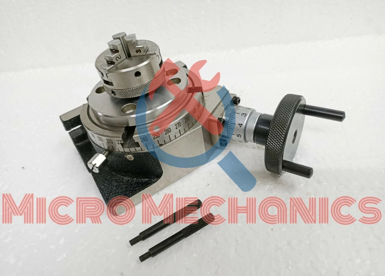 Rotary Table 100 mm 4 Inches With 50 mm Mini Lathe Scroll Chuck And Backplate