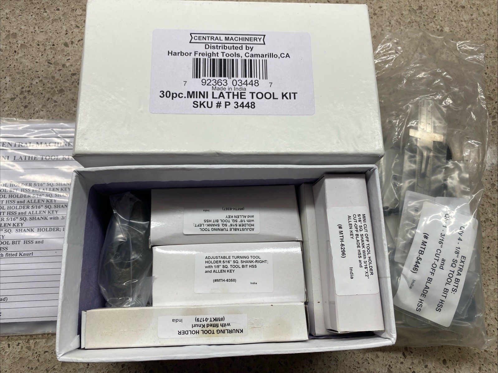 NEW NIB 30 Pc Mini Lathe Tool kit for Lathe Professionals & Beginners P3448