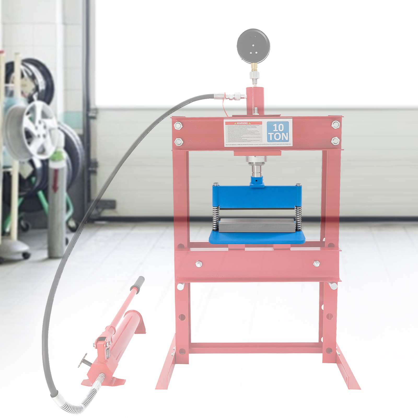 12in Dual Spring Design Press Brake Attachment For Hydraulic Shop Presses Blue