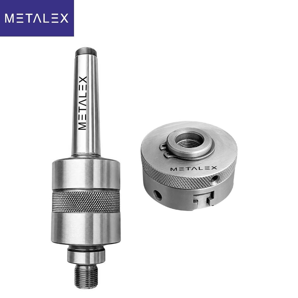 2″ 3 Jaw Self Centering Lathe Chuck MT3 Live Revolving Center Tailstock Adapter