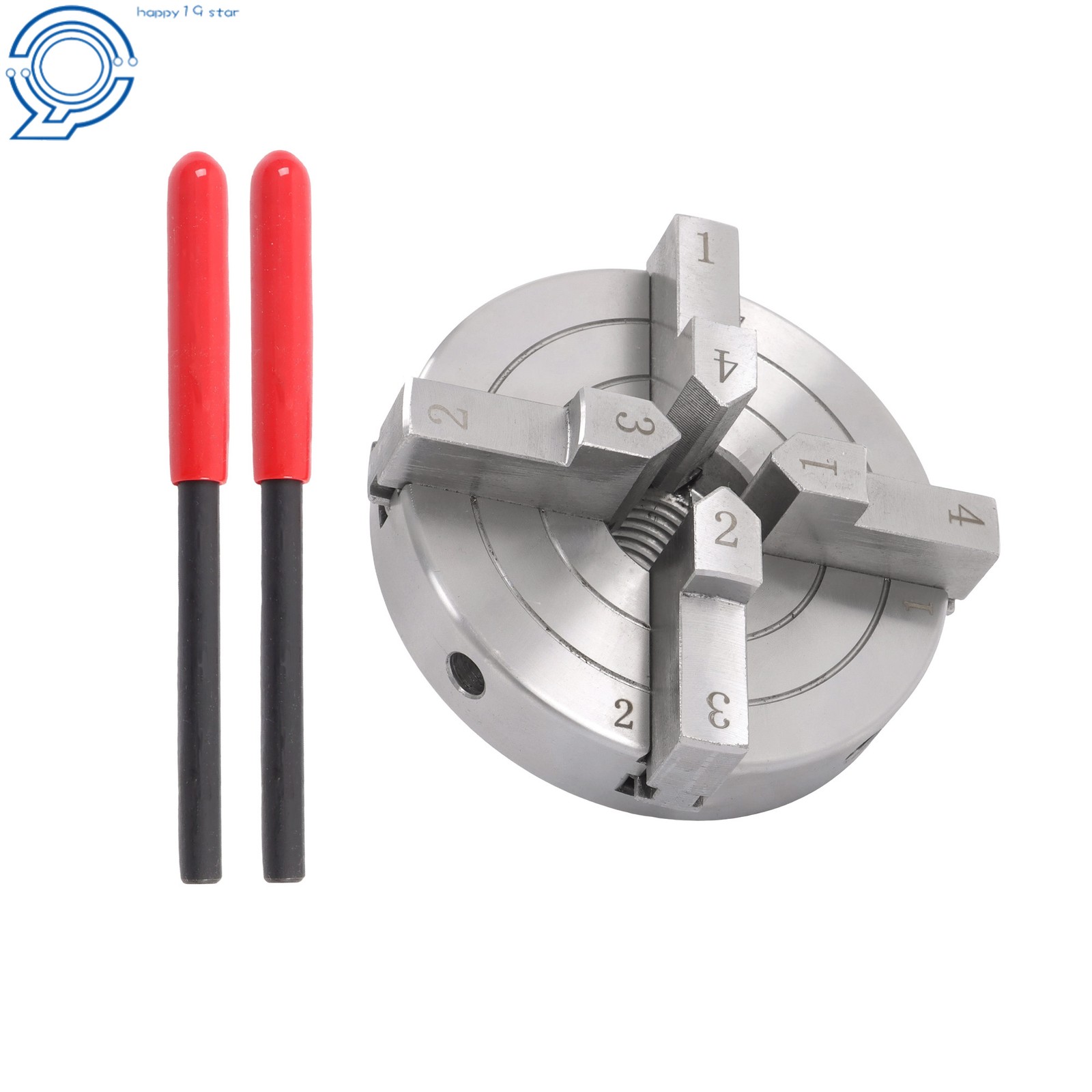 4″ Quick Change 4 Jaw Lathe Chuck Set 1×8 TPI Self Centering Thread