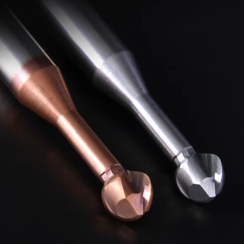 R2mm-R7mm Nano Coated Solid Carbide Ball Nose End Mill Lollipop Cutter CNC Tool