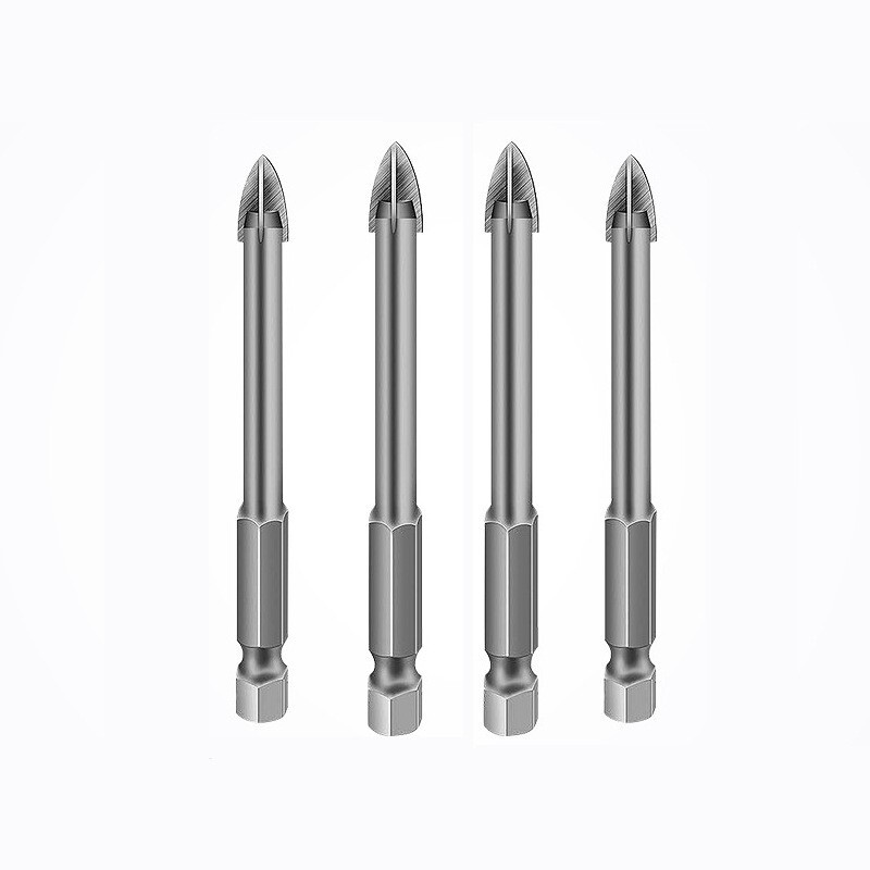 4mm Drilling Multifunctional Cemented Carbide Cross Triangle Drill Bit 10Pcs