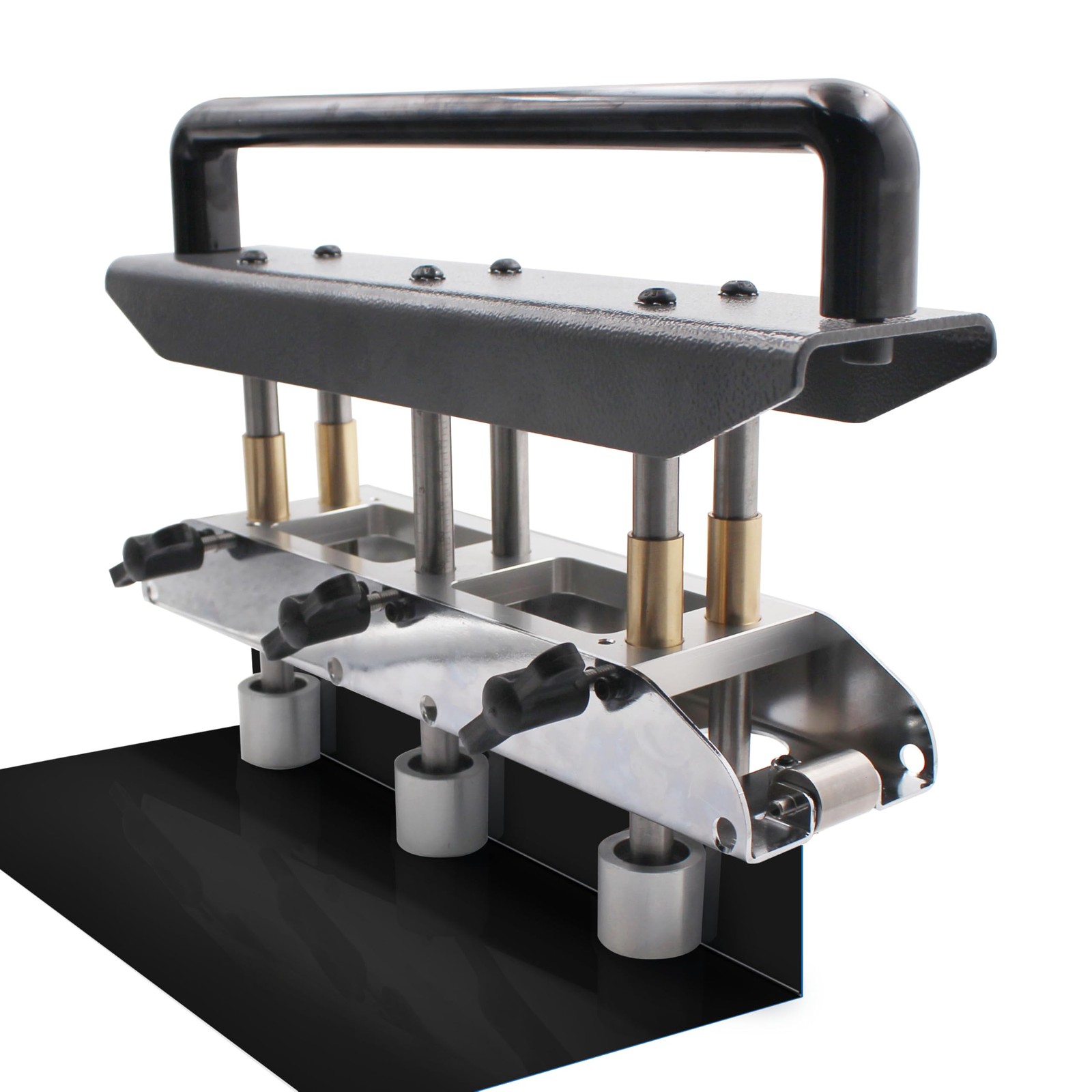 3-Station Edge Roller Bender,5/8″-4″ Bends in 29-22 Steel at 0-90° Angle Black