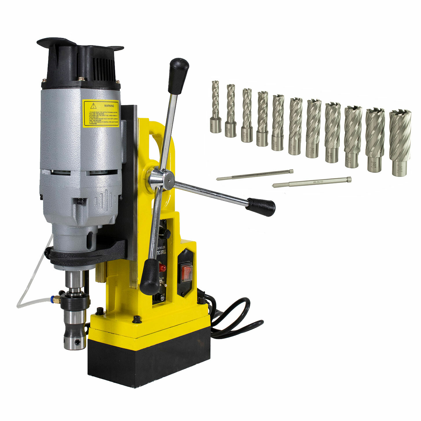 Steel Dragon Tools® MD45 Magnetic Drill Press with 7PC 2″ HSS Cutter Kit