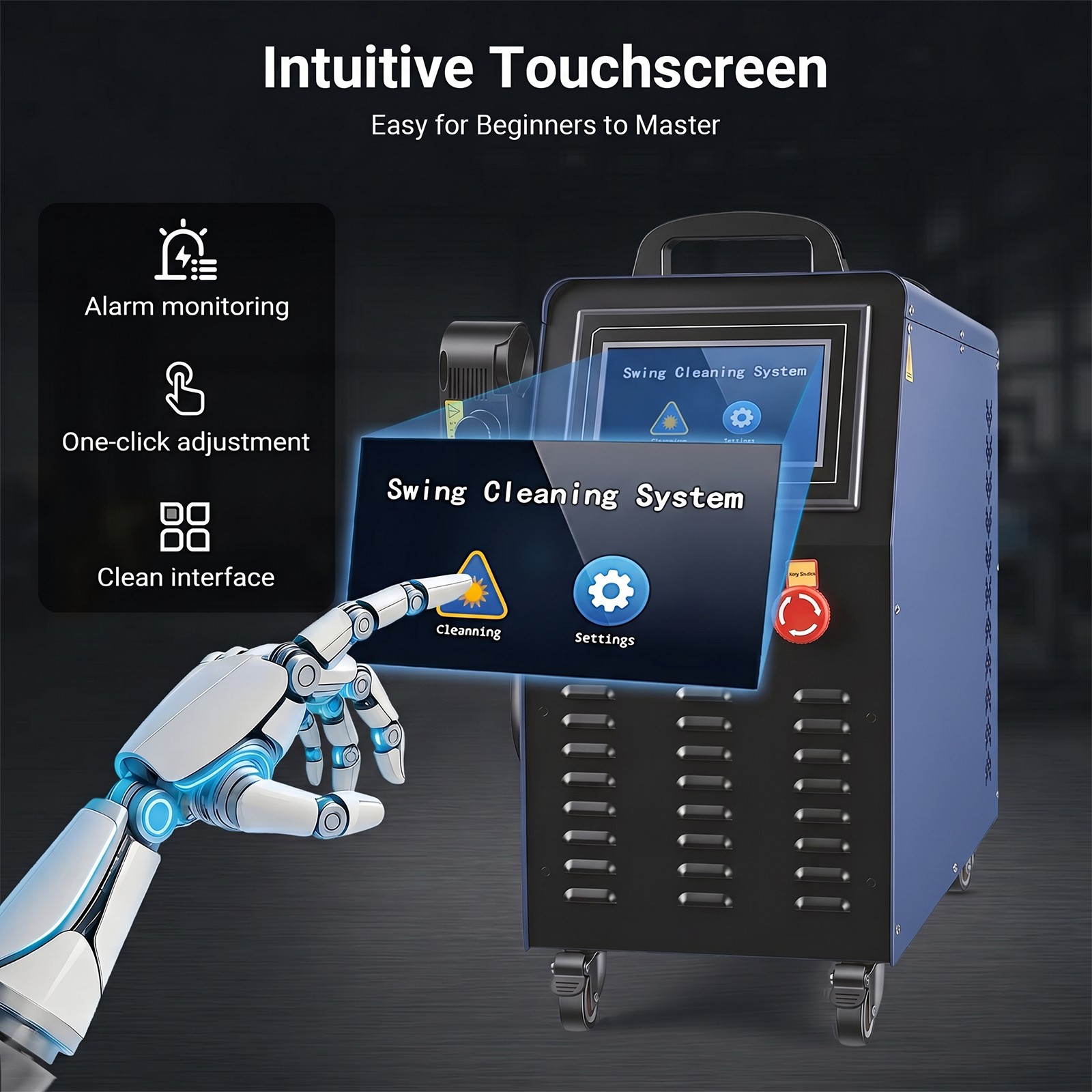 Scotle 1200W Fiber Laser Cleaning Machine Rust Paint Oxide Remover Air Cooled US