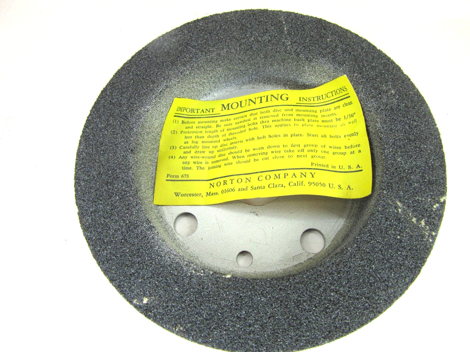 NORTON 6″ Grinder Grinding Wheel – USA