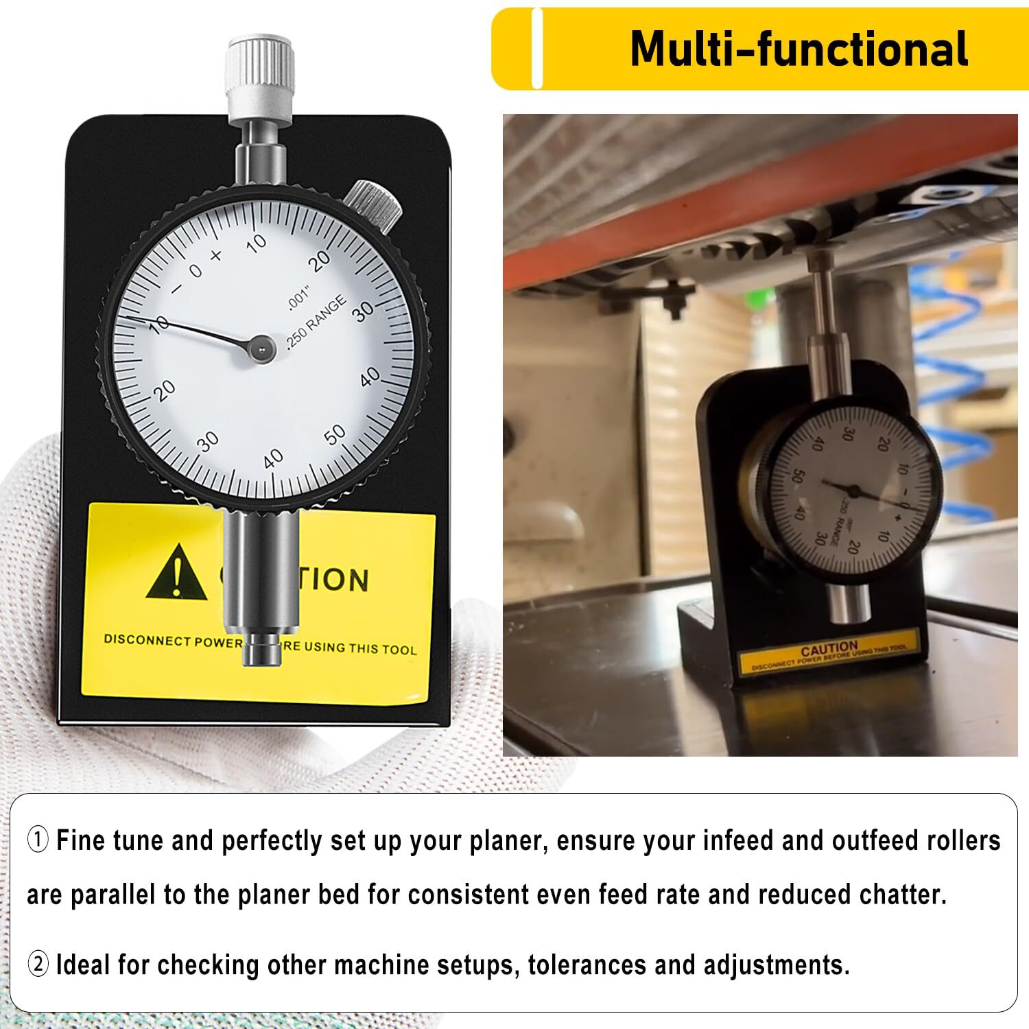 for Planers Dial Indicator 360 Degree Durable Powerful Magnetic Rotacator W1218A