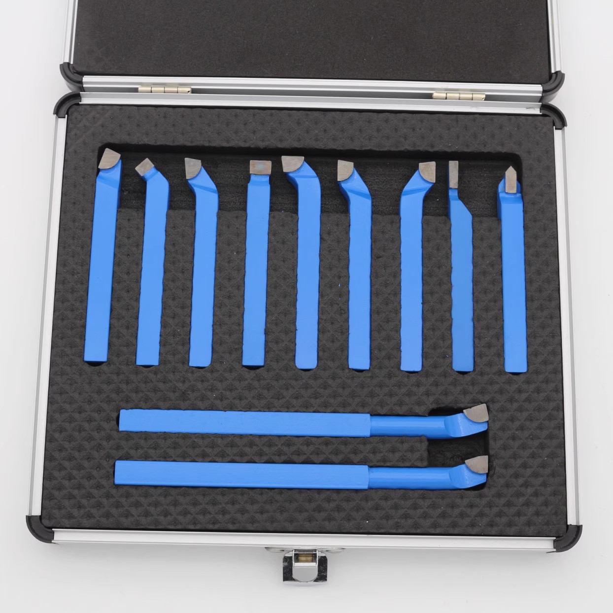 11PCS Welded Lathe Tools Set – Mini Lathe Turning Tool Kit (12/10/8 Shank) wi