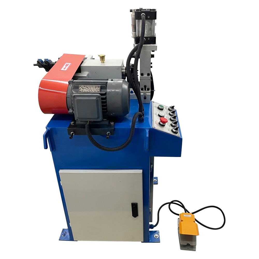 220V 3PH Single End Pneumatic Round Bar Chamfering Bevelling Deburring Machine