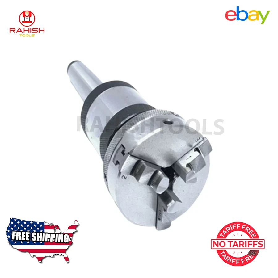 3MT Revolving Center MT3 Shank 3 Jaw 65mm 2-1/2″ Lathe Mini Chuck Self Centering