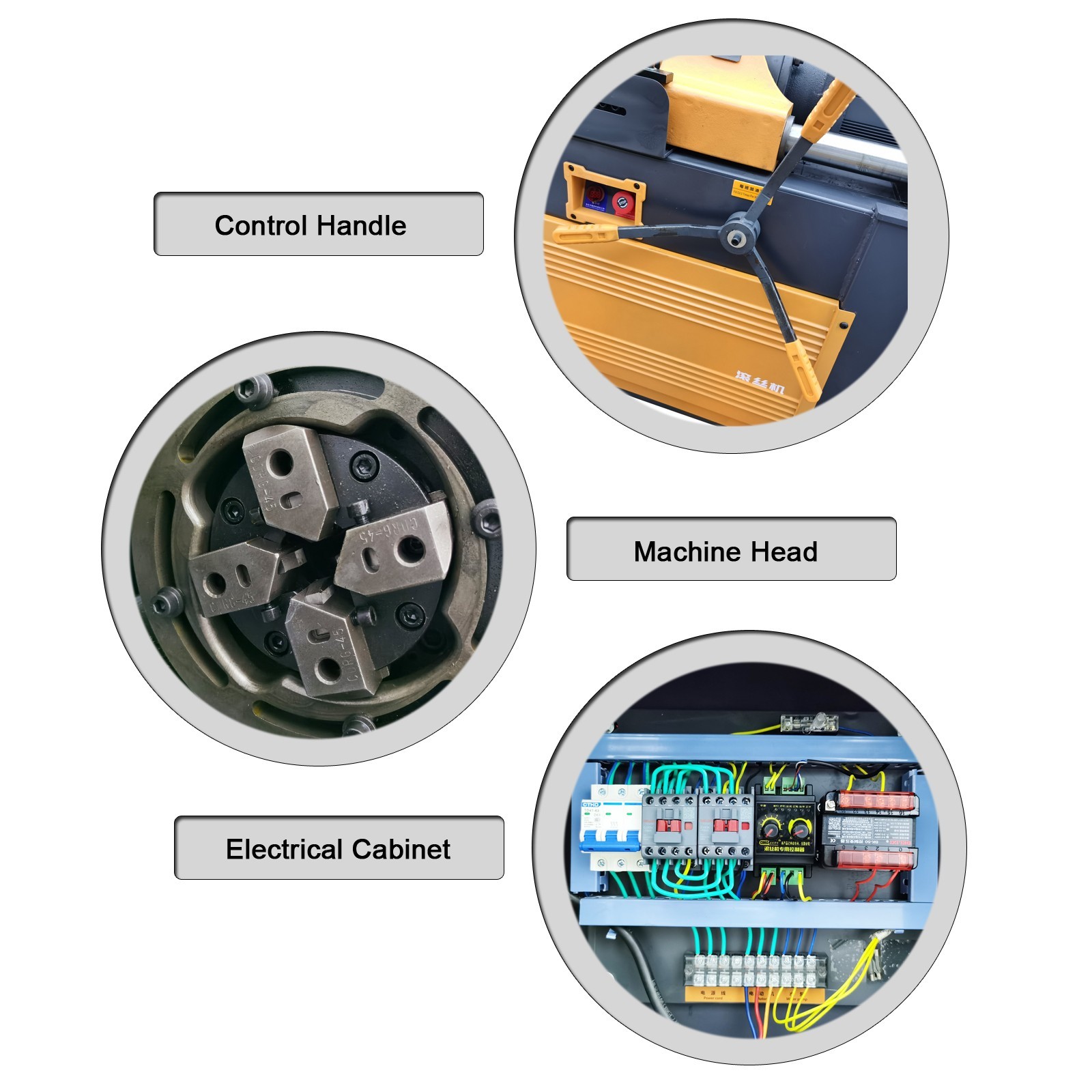 220V 3PH 4HP 0.6″-1.6″ Steel Bar Thread Rolling Machine 1.75, 2.0, 2.5, 3.0