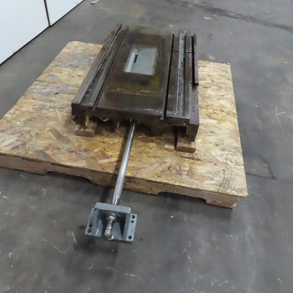 37″ L x 22-1/2″ W Hydraulic Cylinder Operated Linear Sliding Table 17″ Stroke