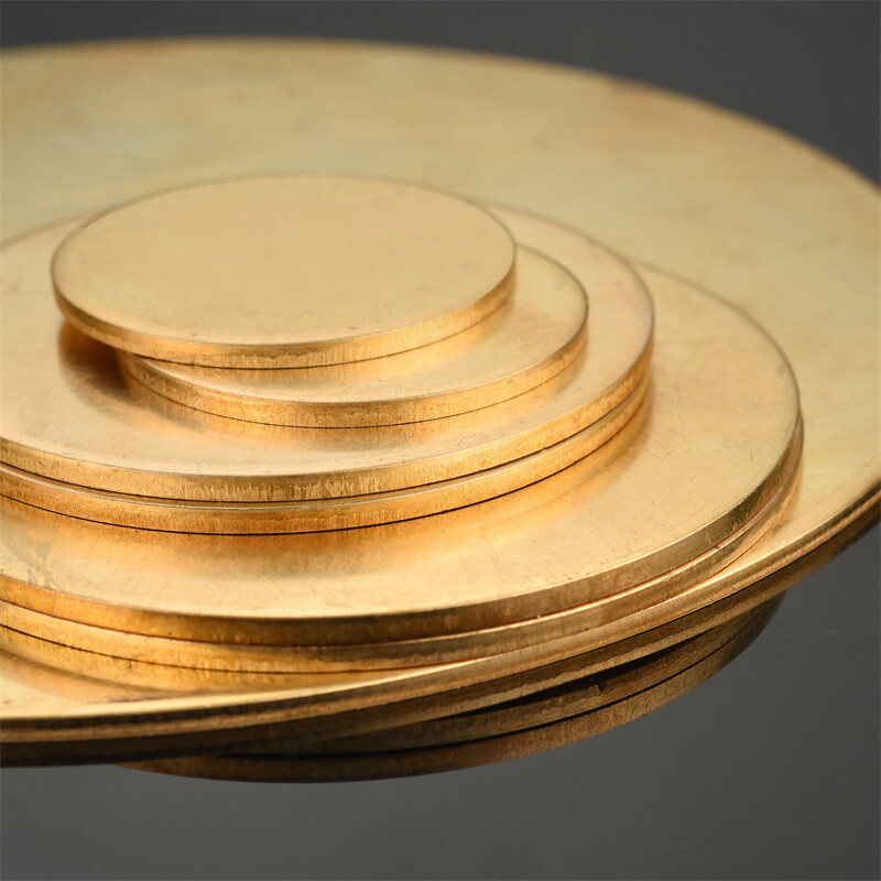 H62 Solid Brass Discs Blanks Metal Round Sheets OD 50mm-200mm Thick 0.8mm – 3mm