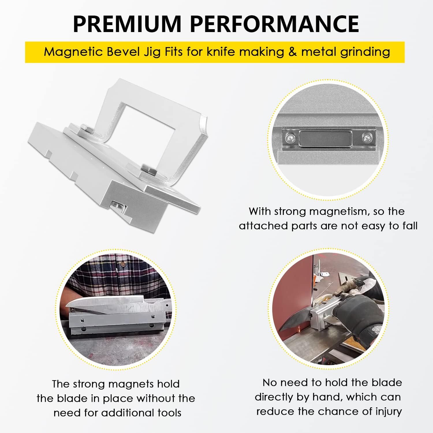 For Knife Making Welders Magnetic Bevel Jig for Grinding & Sharpening Metal