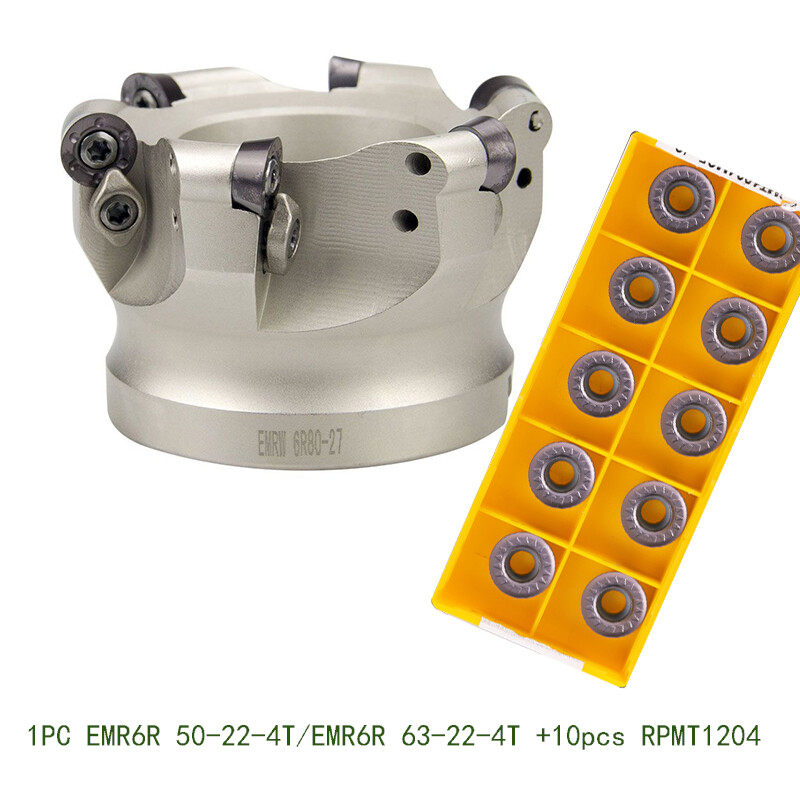 EMRW 6R-50-22-4T / BRP6R-050-4T 2″ indexable face milling cutter+ RPMT1204MOE-JS