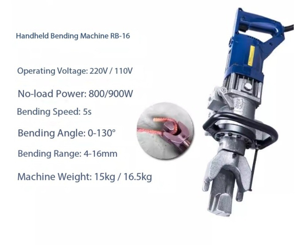 Portable Rebar Bending Machine RB-16 Portable Electric Hydraulic Bending Machine