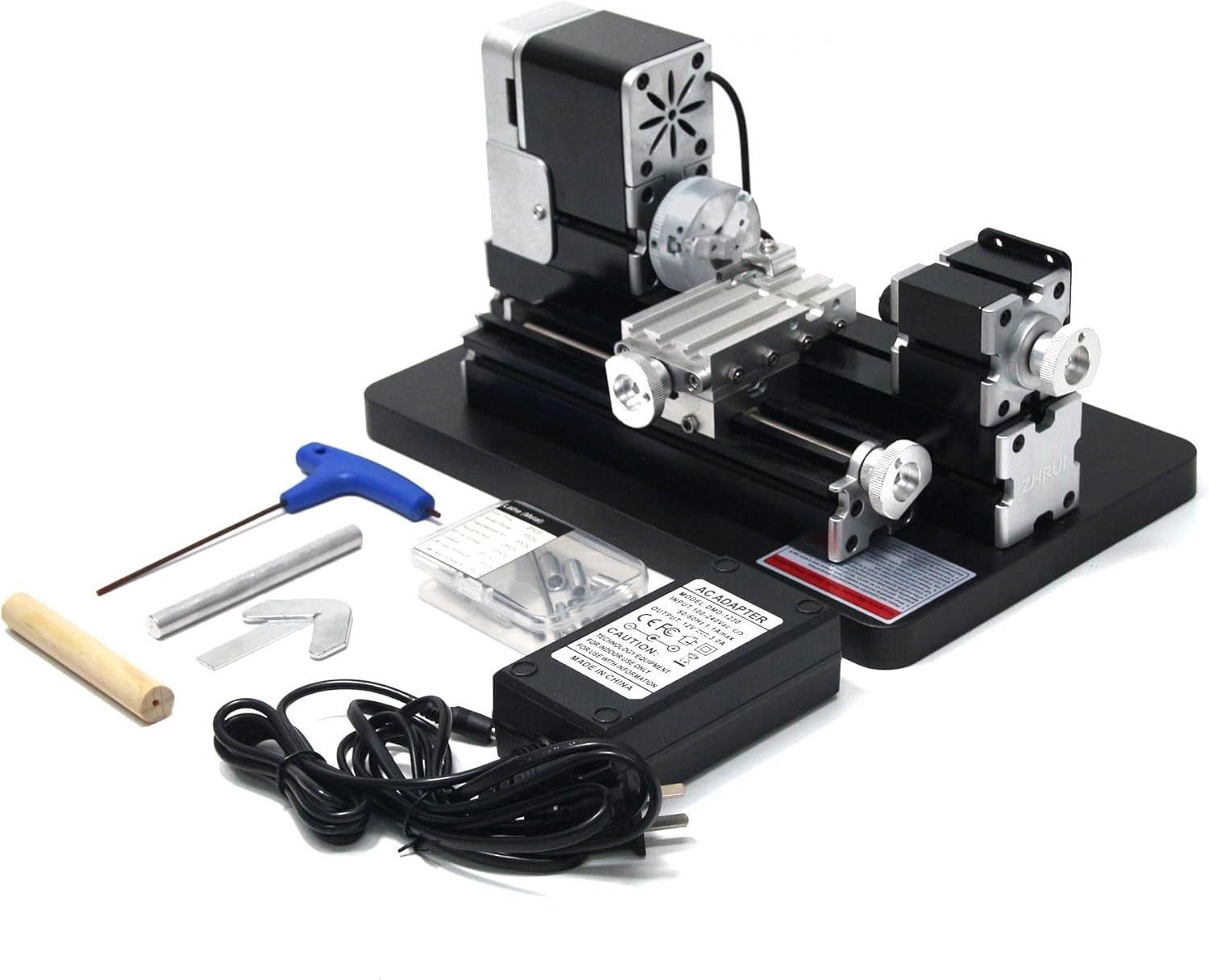High Power 60W Powerful Mini Metal DIY 4-Axis Rotating Lathe Lathes Machine Tool