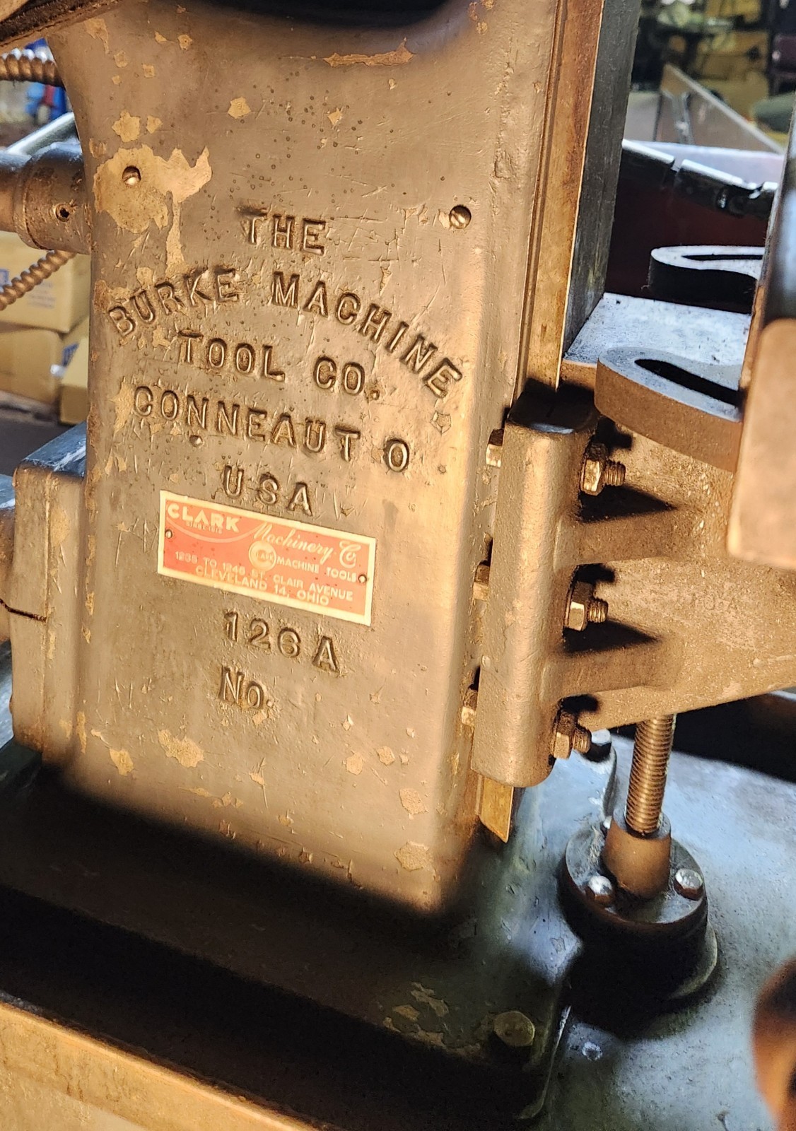 Burke No. 4 Horizontal Milling Machine 220V 3/4 HP Geared Lima Motor
