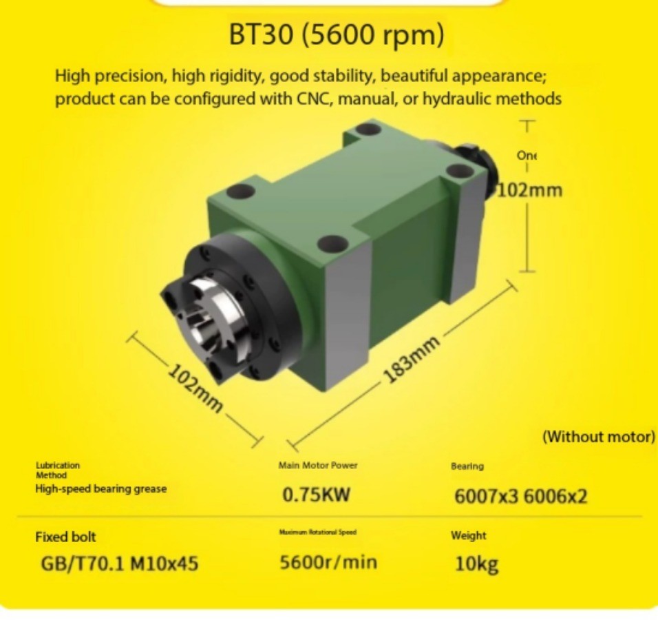 Modification of A Boring, Milling, and Drilling Machine Spindle Head Witha Motor