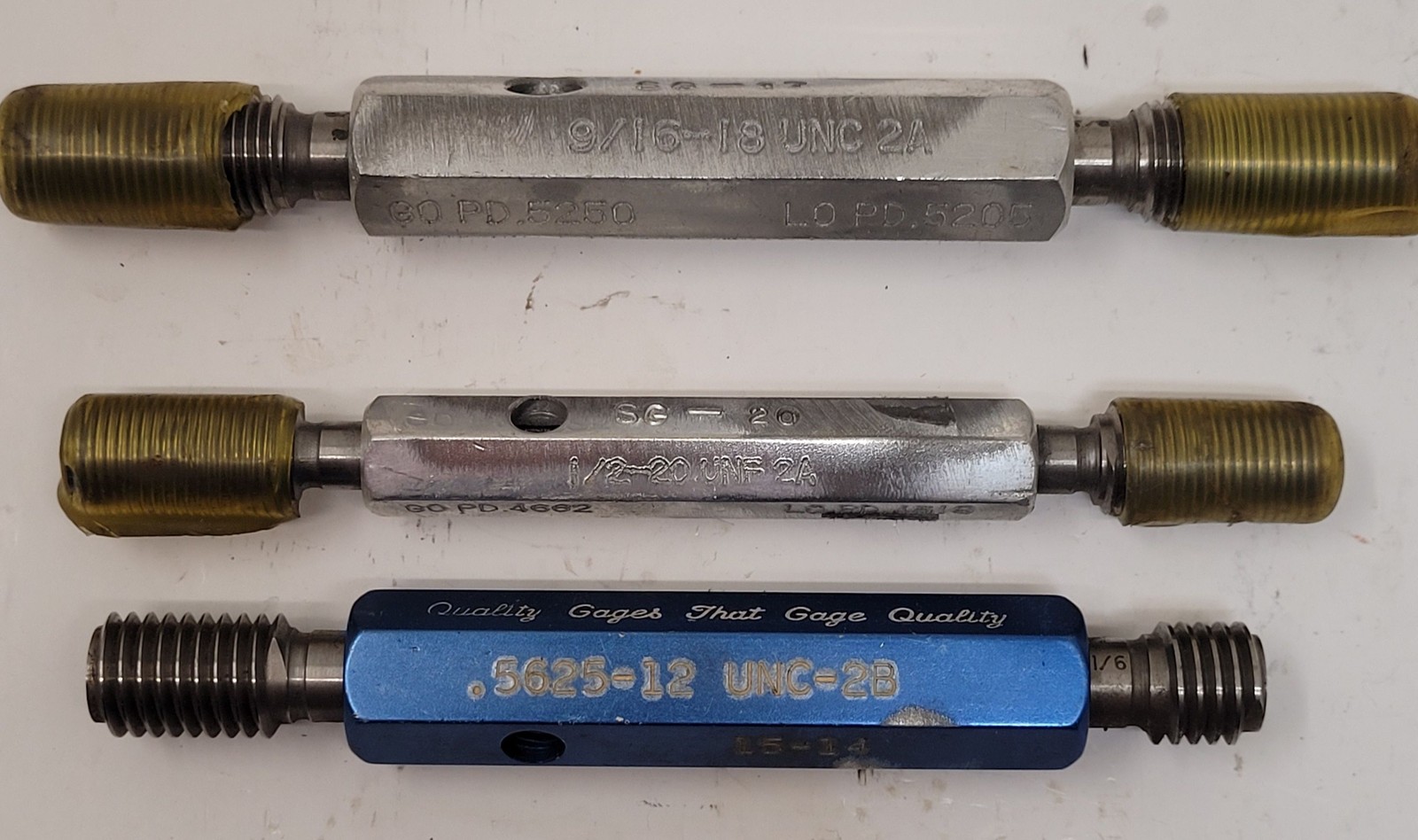 Unspecified – Go/No Go Plug Gauge – Set of 3 – Various Sizes